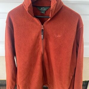 Woolrich Men's Rust Fleece Full-Zip Jacket Size L